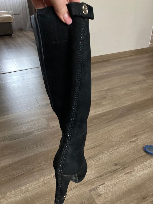 Чоботи натуральний замш