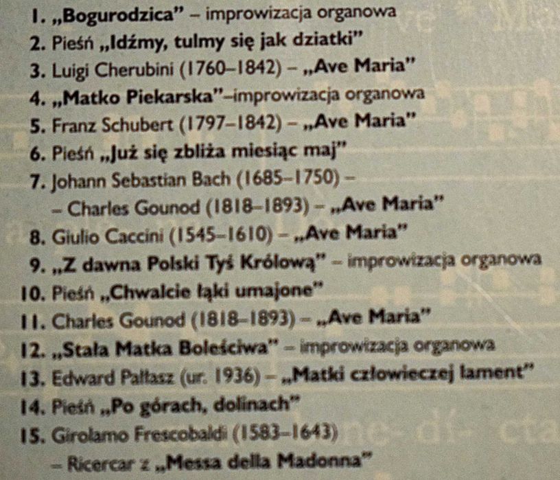 Papieska pastorałka z Ojcem Świętym, Janem Pawłem II + „Ave Maria