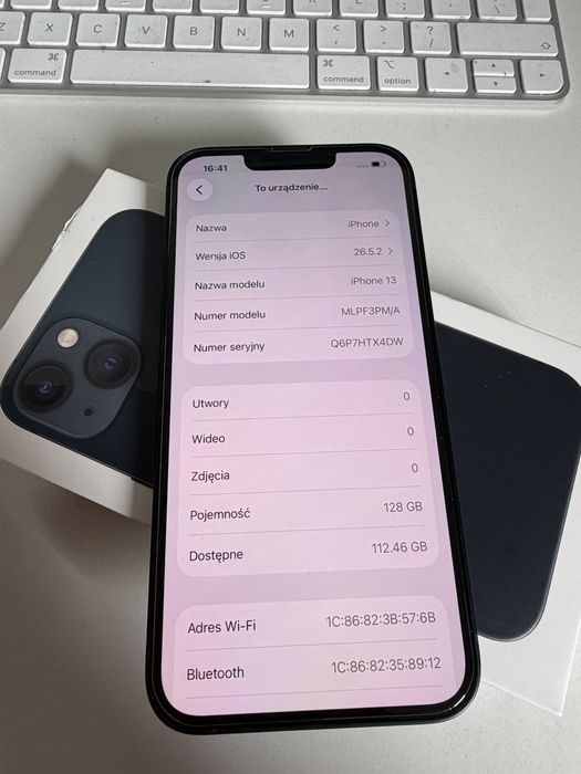 Bateria 96% iPhone 13 128gb Midnight