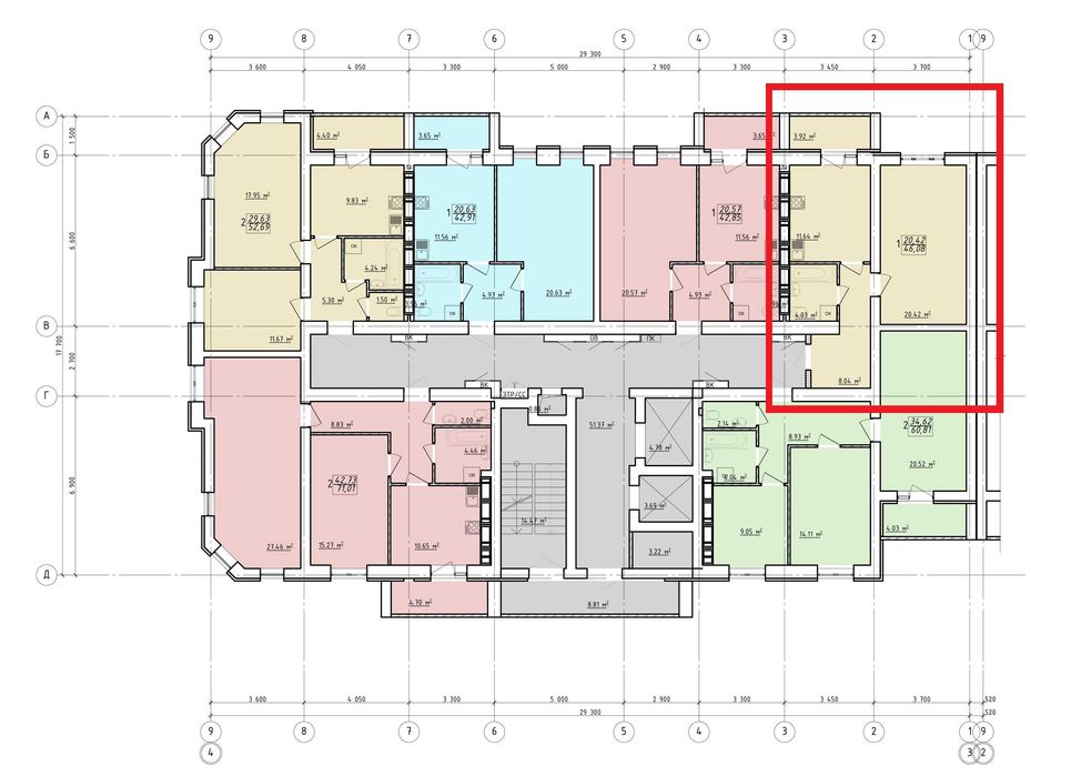 СРОЧНО! ЦЕНТР! м Гагарина ЖК Левада Продам 1 комн. квартиру 46м2 AB