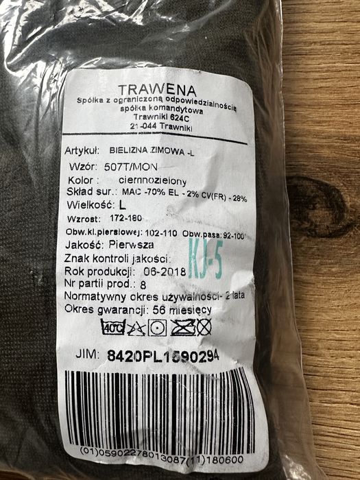 Bielizna wojskowa dluga zimowa i letnia