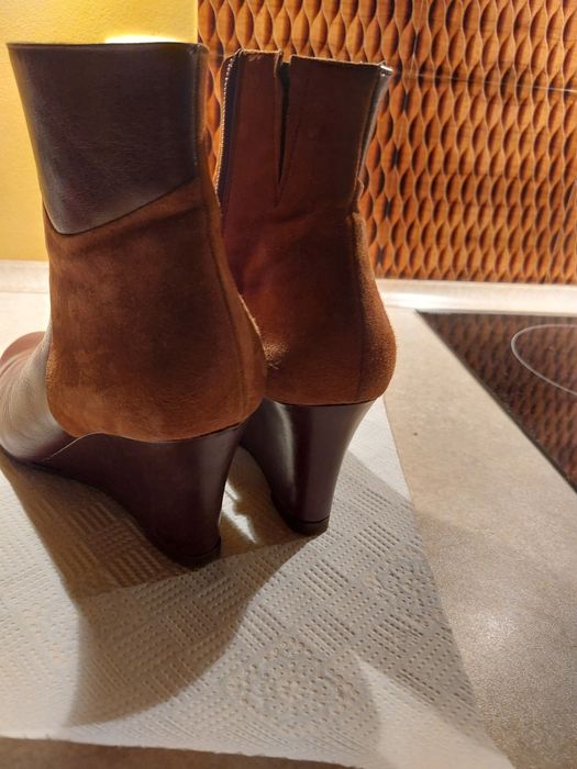 Botki ze skóry 39,5 Ryłko