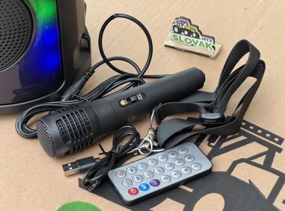 Портативна Bluetooth колонка для караоке з мікрофоном на акумуляторі