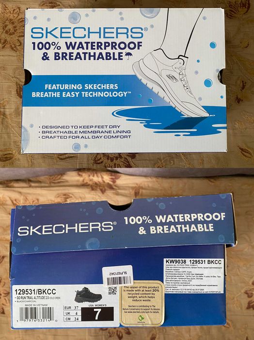Жіночі Трекінгові Ідеальні Кросівки Skechers 100%Waterproof Breathable