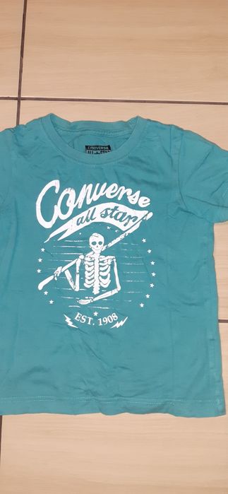 CROCS i CONVERSE r. 116 bluzka  koszulka paka T-shirt robot kościotrup