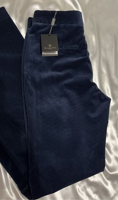 Жіночі темно-сині вельветові штани massimo dutti