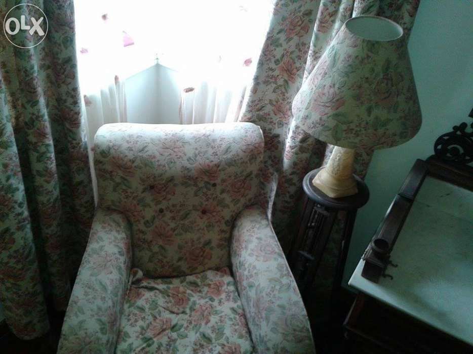 Cadeirão + Candeeiro em Alabastro - antiguidade, velharias