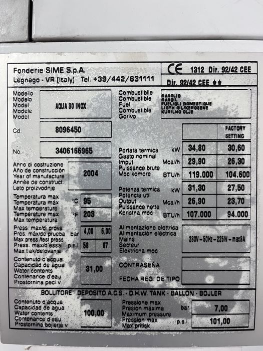 Caldeira a Gasóleo (Mazoote)