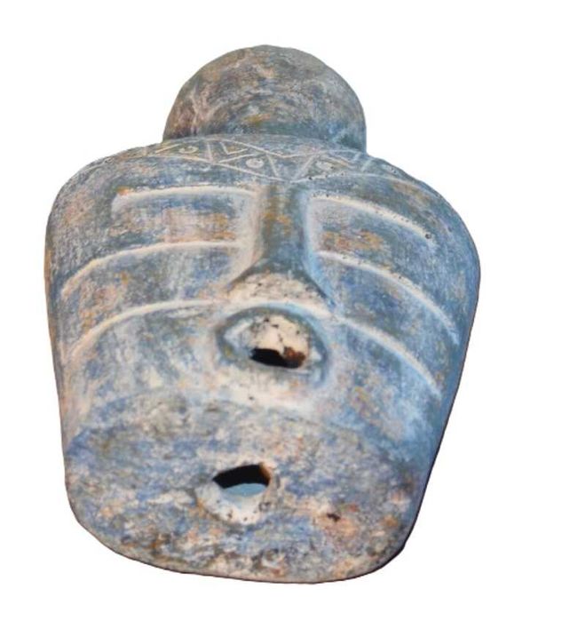 Jarra em terracota, com motivos Astecas, feita no México