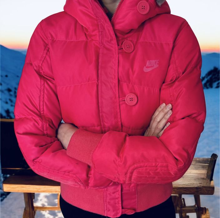 Oryginalna kurtka puchowa zimowa Nike M ocieplana kaptur narciarska