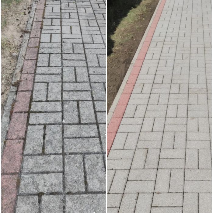 Mycie  elewacji, kostki brukowej, dachow