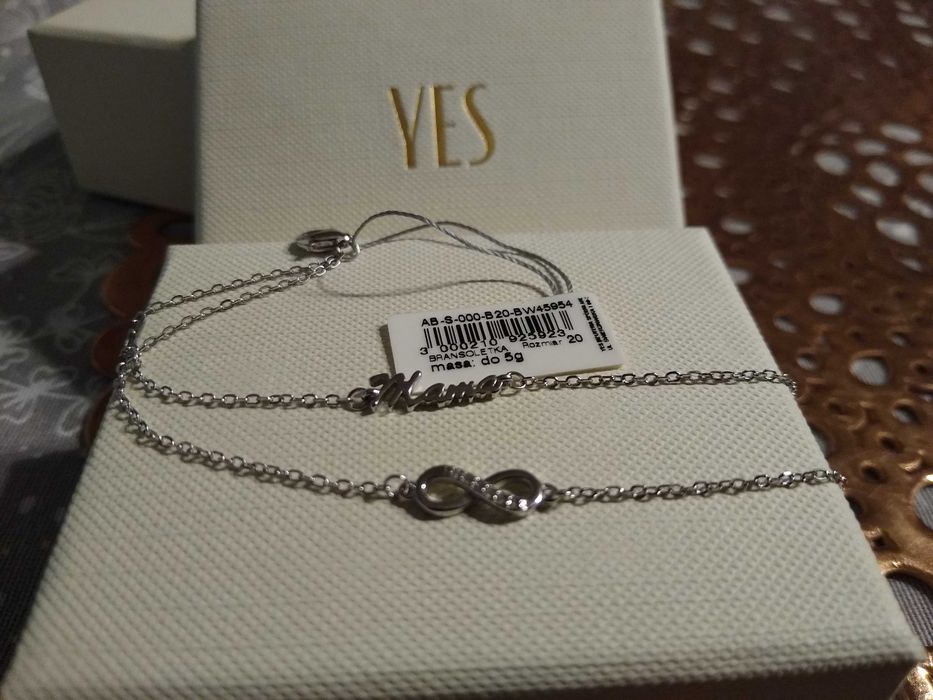 Srebrna bransoletka YES rozmiar 20