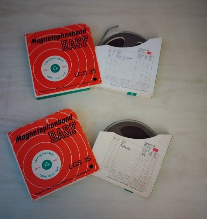 Fitas reel to reel tape bobines de gravação tam(2*12 1*18)