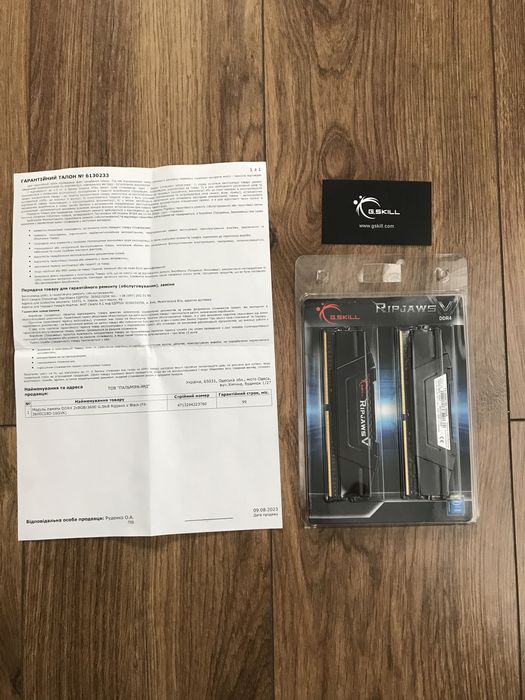 GSkill 2x8 GB DDR4-3600Mhz оперативна память