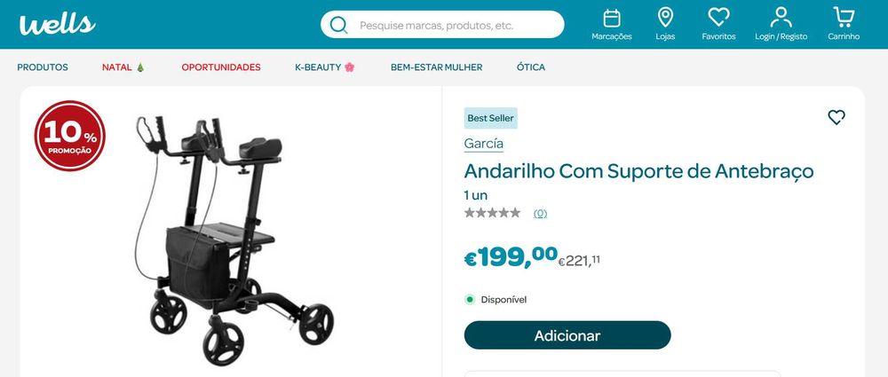 Andarilho Com Suporte de Antebraço