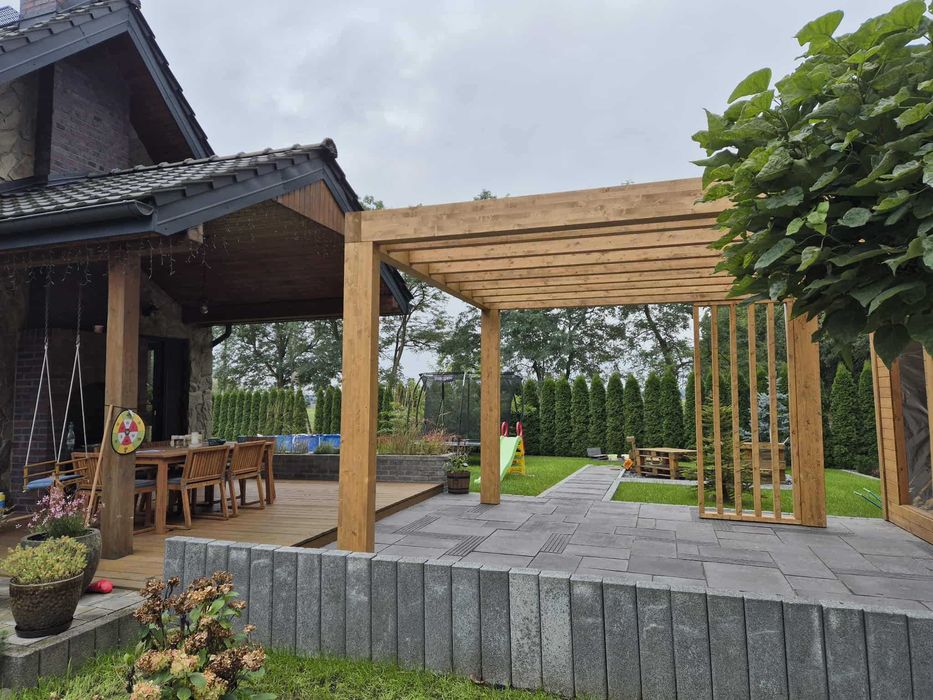 • • • • Pergola ogrodowa • • • • P10 4x4 m producent DREWNOTRIK