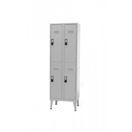 Armário vestiário 3 cacifos chapa cinza