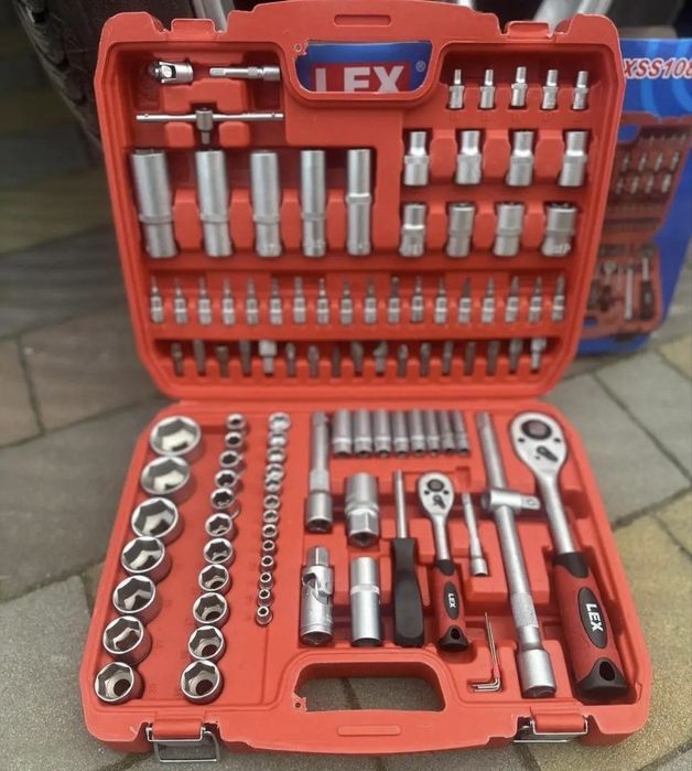 ТОР!Набір торцевих головок 108 предметів металеві клямки Набор головок