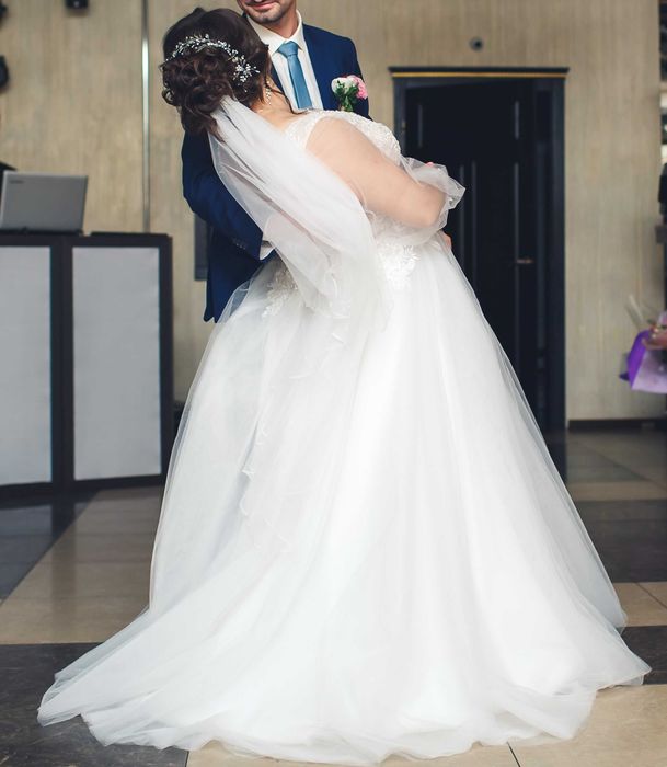 Свадебная фата, Весільна фата двух слойная, 2-х двухуровневая