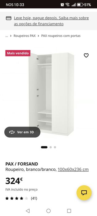 Roupeiro ikea PAX