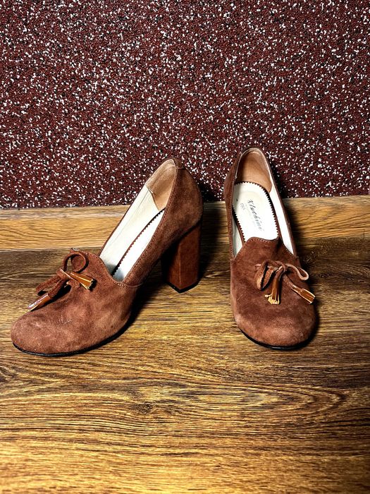 Туфлі замшеві,коричневі