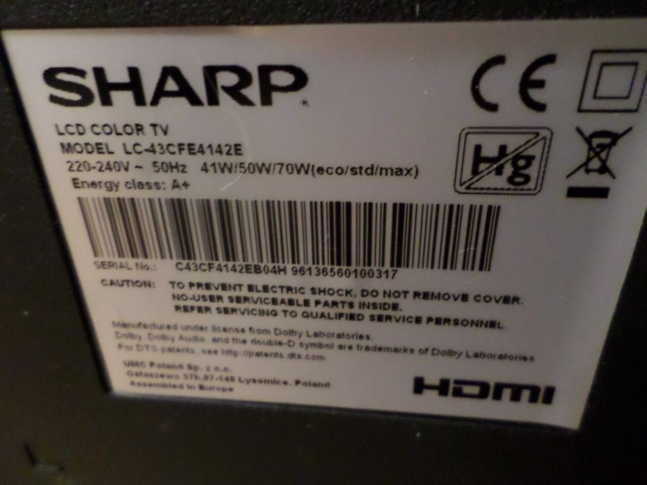 Telewizor SHARP 43 cale