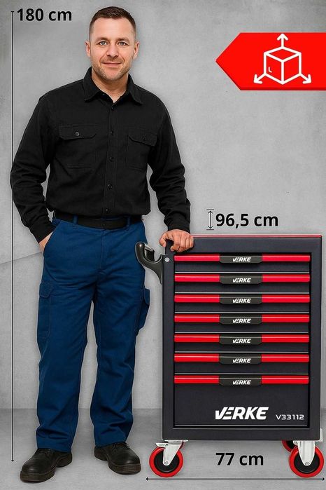 SZAFKA WARSZTATOWA WózekNarzędziowy Serwisowy Narzędzi Pusty 7 Szuflad