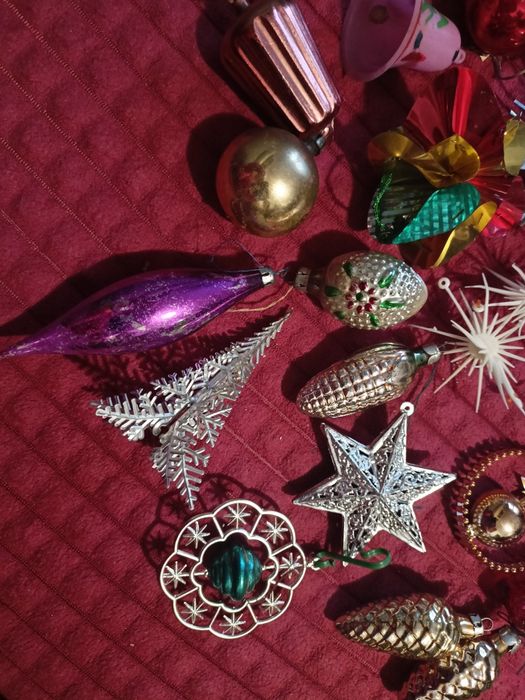 Bombki i ozdoby na choinkę PRL