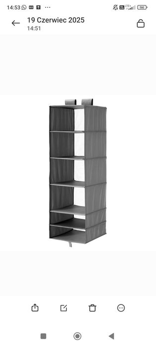 Komplet 3 półek IKEA SKUBB