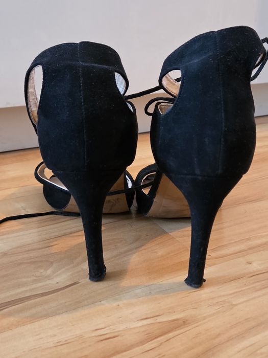 Sexi flexi:) Piękne szpilki r.40 wiązane w kostce