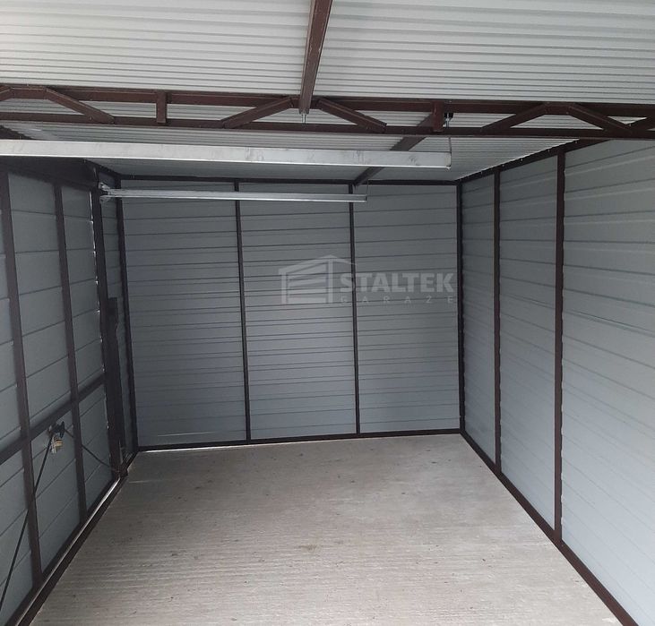 Schowek - Domek Ogrodowy 6x3 Brama okno drzwi dach spad w tył ST106