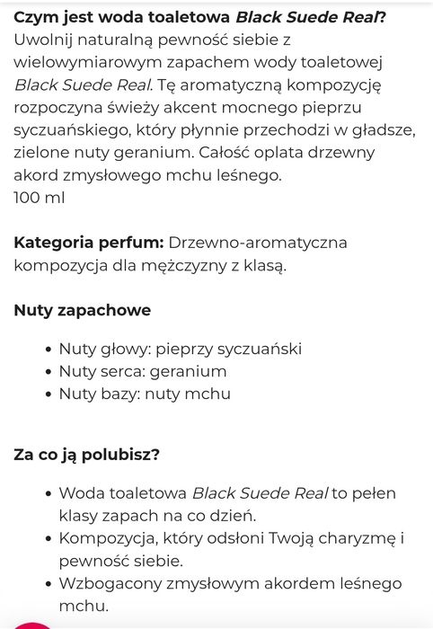 Avon Black Suda Real Dla Niego