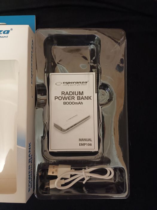 Powerbank Esperanza 8000 mAh White-Grey зовнішній акумулятор