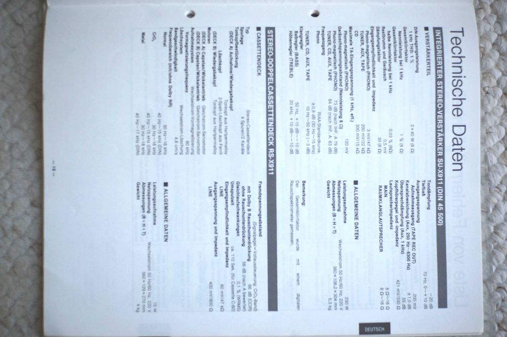 Wieża Technics SU-X911, ST-X933, RS-X911 - ładny stan, 100 % sprawny