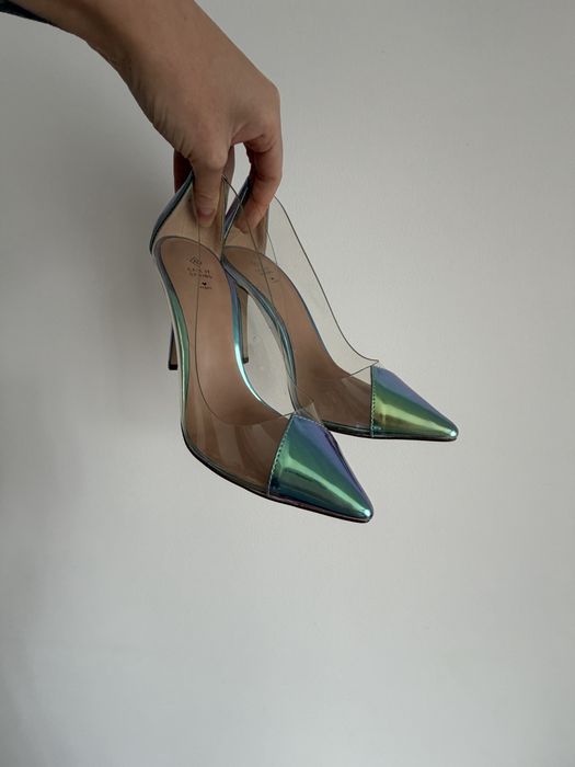 Buty na obcasie transparentne rozmiar 38 mermaid holograficzne