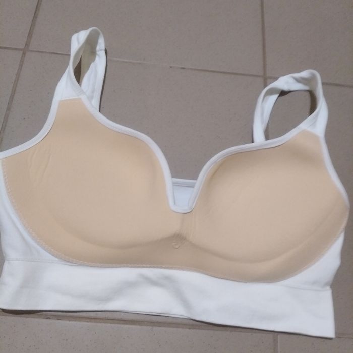 Biustonosz biały bezszwowy rozmiar L/XL