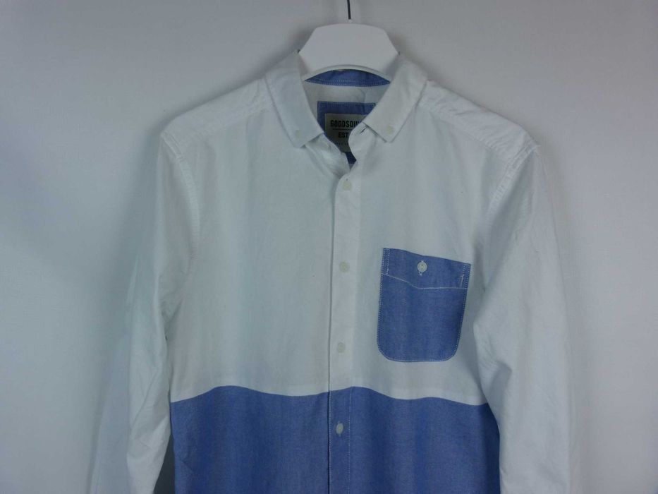 Goodsouls elegancka dwukolorowa koszula bawełna / S