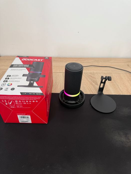 Мікрофон HyperX DuoCast RGB з коробкою, як новий