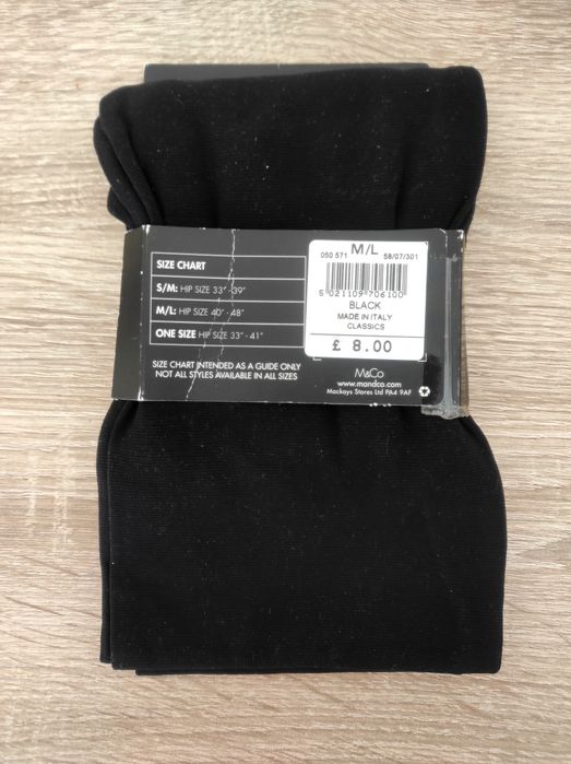 Rajstopy M&Co czarne 120 den M 38/ L 40