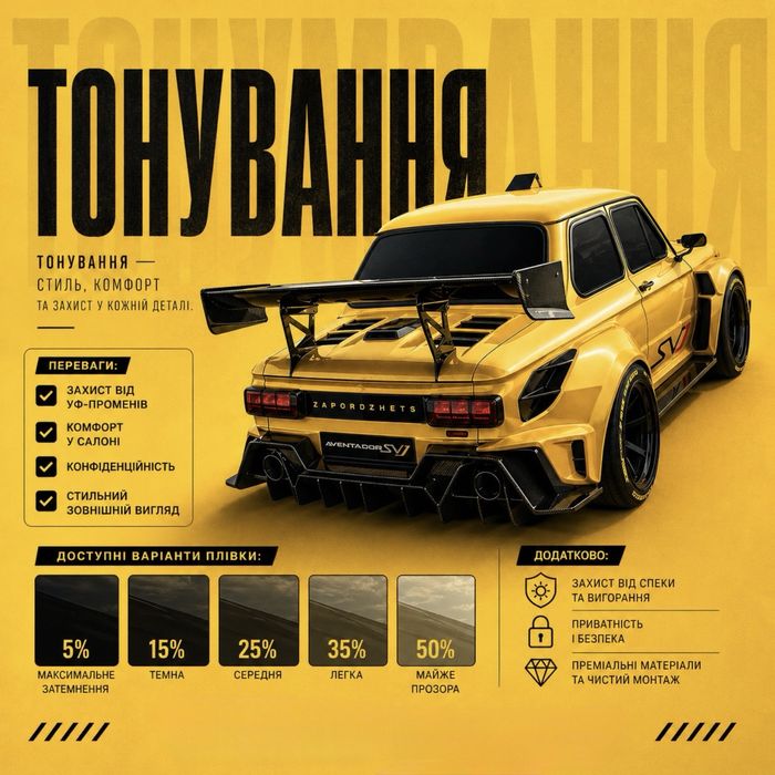 Химчистка авто Тонировка стекла. Тонування вікон Чистка салона потолка с разбором и без