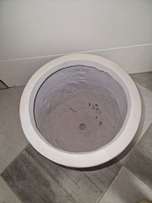 Donica Strata 25 cm biała ceramiczna