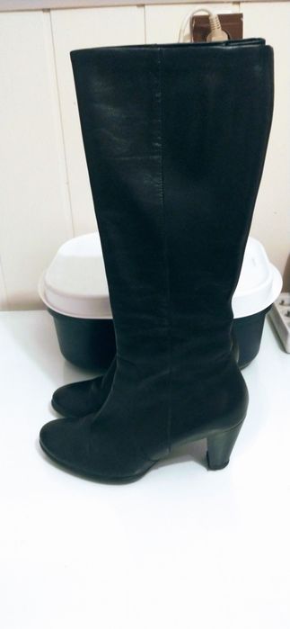 Buty zimowe kozaki damskie skórzane Ryłko