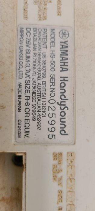 Órgão  1982 |  Yamaha HandySound
A funcionar o t