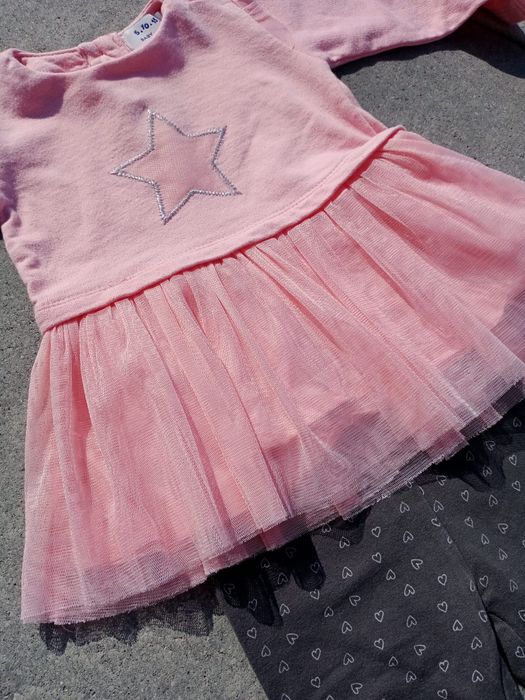 Zestaw leginsy bluzka 62