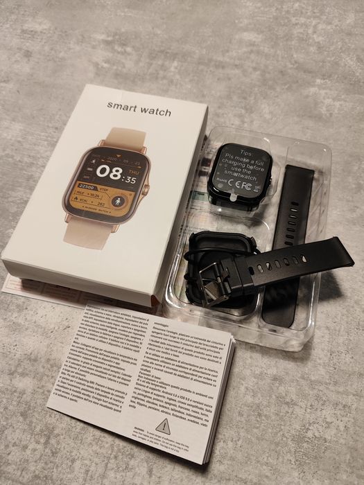 SmartWatch Nowy Czarny Rozmowy, kalkulator, krokomierz, itd