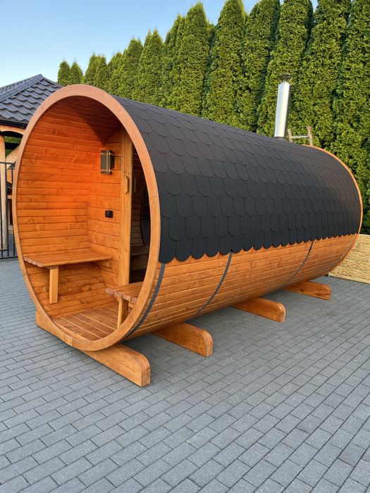 SAUNA Ogroowa 380 cm Piec + Przedsionek