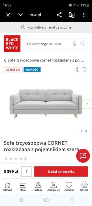 Sofa trzyosobowa Cornet
