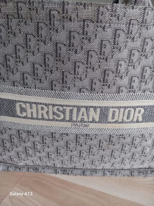 Christian Dior duża szoperka z płótna
