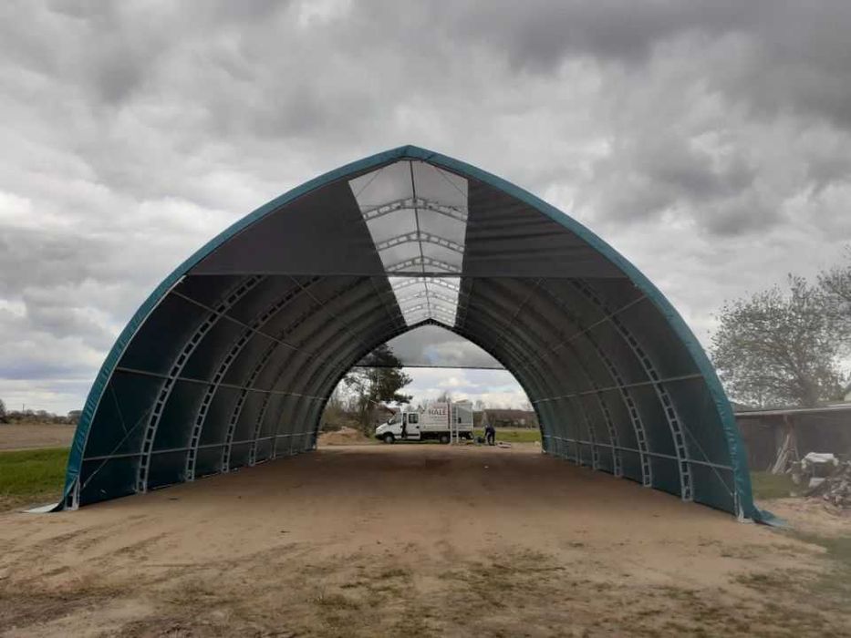 Hala Łukowa 12x18x6.20 rolnicza na bale słome baloty magazynowa namiot