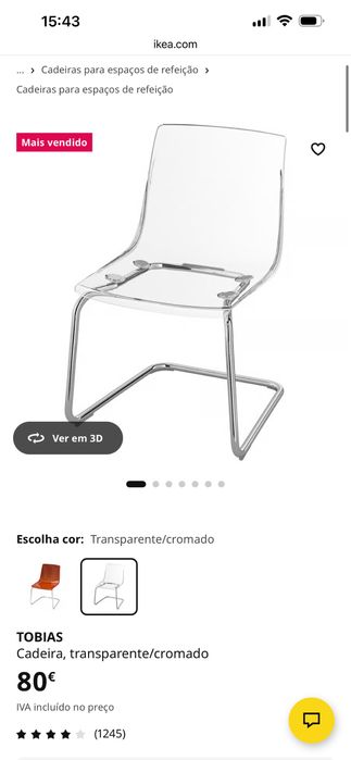 Mesa de refeições extensivel + 4 cadeiras